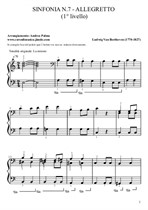 Beethoven - Symphony No.7 - 'Allegretto' version for piano